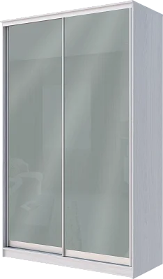 картинка 2-х дверный шкаф купе с цветной пленкой Средне-Серый №074 2400 1362 420 от магазина КУПИ КУПЕ